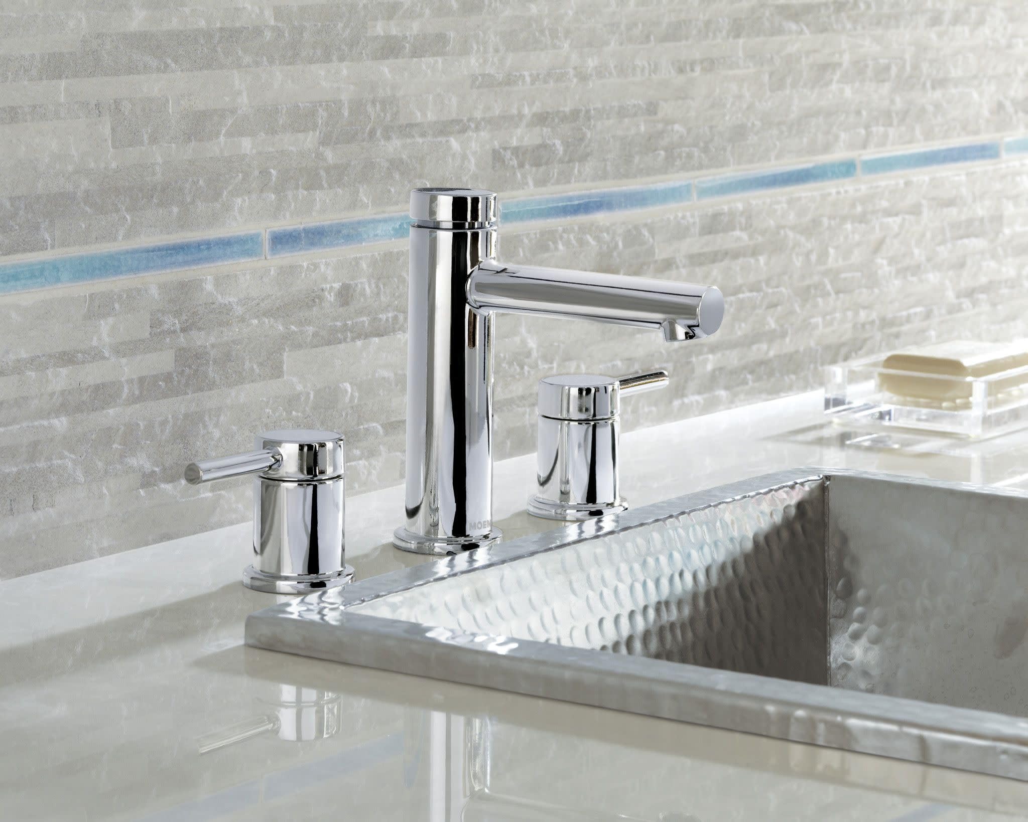 Moen Align Chrome Two-Handle Modern 8-Inch Widespread Bathroom